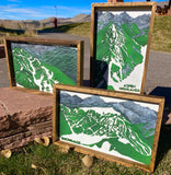 Handmade 3D Wooden Mountain Map - Links and Peaks