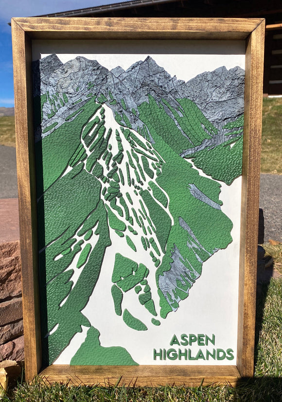 Handmade 3D Wooden Mountain Map - Links and Peaks