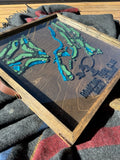 Custom Handcrafted Wood RFC Course Map Tray