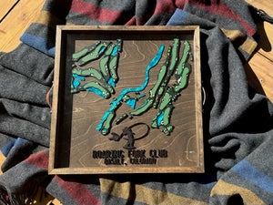 Custom Handcrafted Wood RFC Course Map Tray